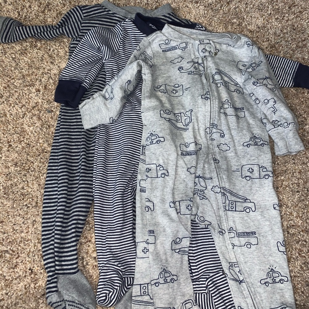 Lot of 3 Footie Pajamas
